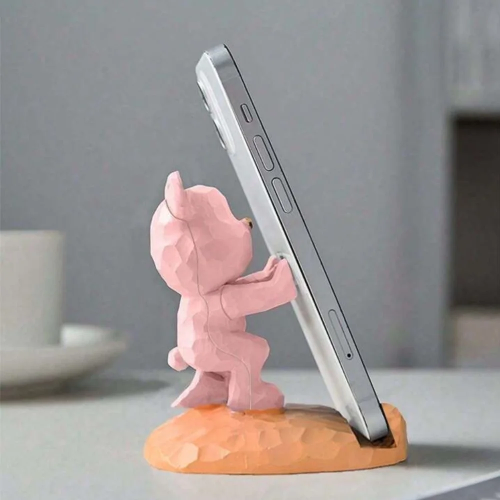 Pink Bear Phone Holder
